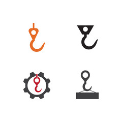 Set of Crane hook logo vector template