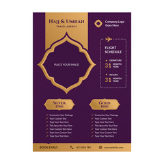 islamic flyer design template vector