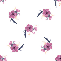 Fototapeta na wymiar Fashionable cute pattern in native popies flowers. Flower seamless background for textiles, fabrics, covers, wallpapers, print, gift wrapping or any purpose