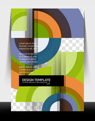 Obraz na płótnie Canvas Circle design a4 flyer print template, annual report design