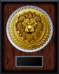 ライオンの表彰楯