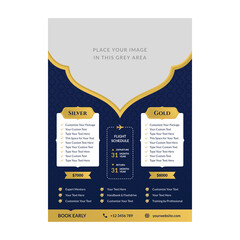 islamic flyer design template vector
