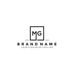 letter MG logo design vector - obrazy, fototapety, plakaty