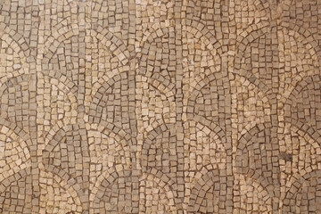 Beige mosaic texture background in antique style
