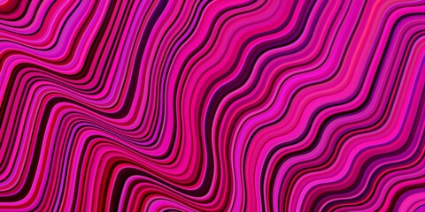 Light Purple, Pink vector backdrop with curved lines.