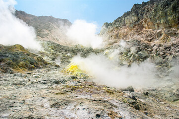 Mount Iwo (also known as Atsosa Nupuri, literally Sulphur Mountain) in Akan Volcanic Complex in...