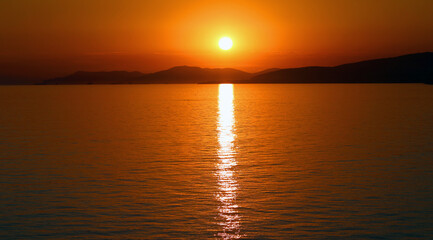 Fototapeta premium Photo background sea coast sunset