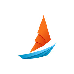 sailboat modern logo vector template, sailing/transportation symbol, dhow ship icon