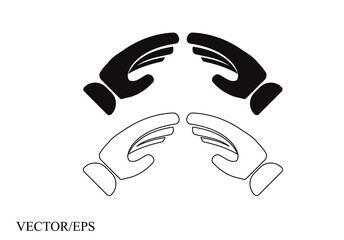 hand icon  Vector,editable stroke vector illustration eps10