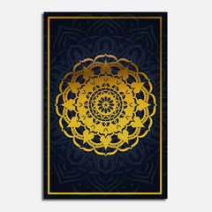 Luxury gold mandala ornate background for wedding invitation, book cover