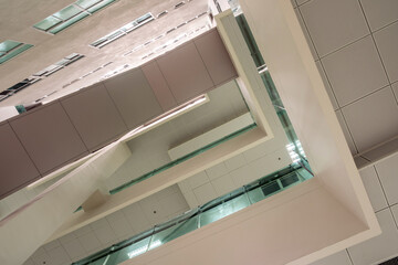 Looking up to the Daylight from the clerestory on the top of the high rise building