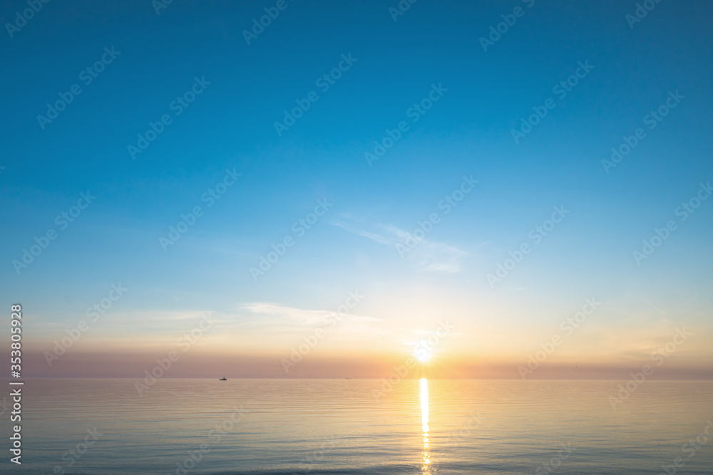 Poster Sky background and sea sunset.