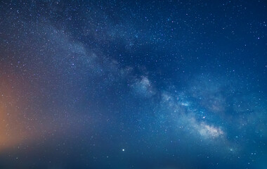 Milky Way in night sky.