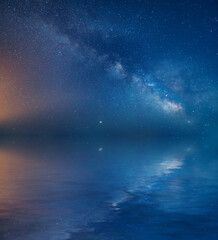 Fototapeta na wymiar Milky Way in night sky.