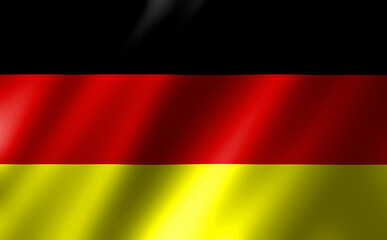 3D rendering of the waving flag  Germany