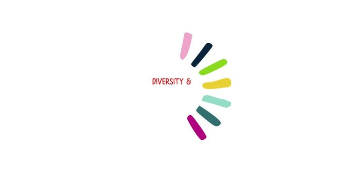 Diversity And Inclusion Multicoloured Logo On A White Background