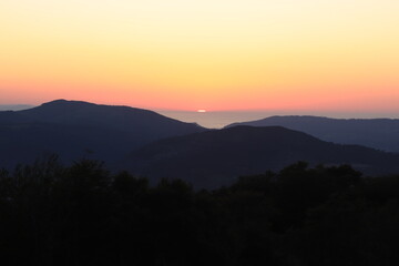 Puesto de sol desde el monte Adarra 