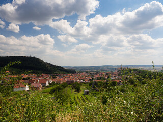Mikulov town, view of historic centre of czech town Mikulov, South Moravia