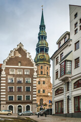 Obraz premium St. Peter Church, Riga, Latvia