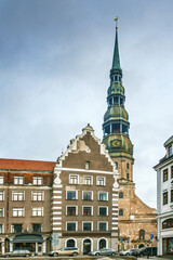 Obraz premium St. Peter Church, Riga, Latvia