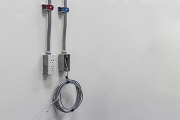 Power Plug  for factory,installation imc conduit and support at wall for Electrical system