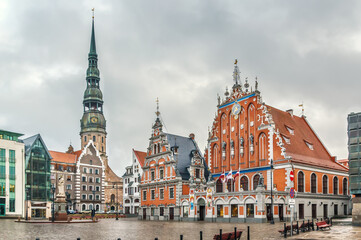 Fototapeta premium Town Hall Square, Riga, Lanvia