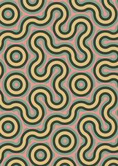 Colour Hehagon Tile Connection art background design illustration