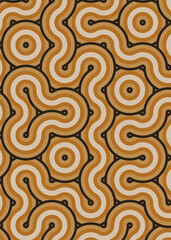 Colour Hehagon Tile Connection art background design illustration