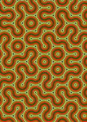 Colour Hehagon Tile Connection art background design illustration