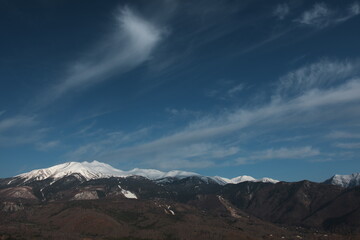 層雲と乗鞍岳全景