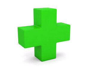 Pharmacy green cross pharmacist drugstore 3D