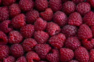 red raspberries background
