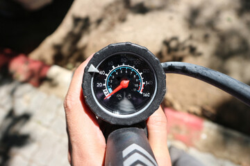 A meter is a tool used to measure the amount of air pressure.