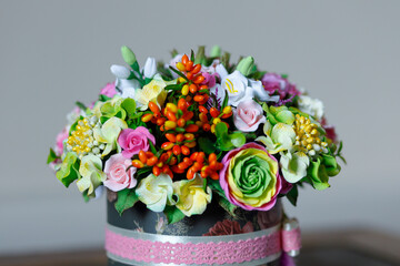 ceramic bouquet of flowers