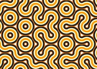 Colour Hehagon Tile Connection art background design illustration