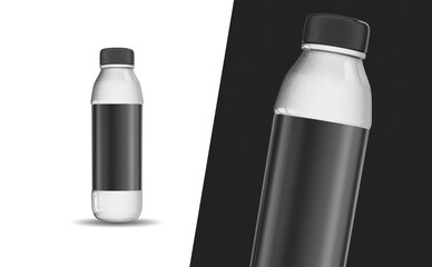 Small Bottle 3D Rendering. Mockup Design