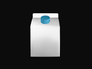 Box Milk Mockup 3D Rendering  Design