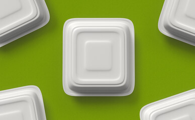 Food Box Mockup 3D Rendering Design