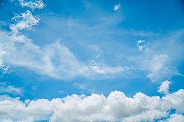 Obraz na płótnie Canvas Retro Blue sky clouds nature background ,Realistic Blue Sky Clouds Vintage Tone