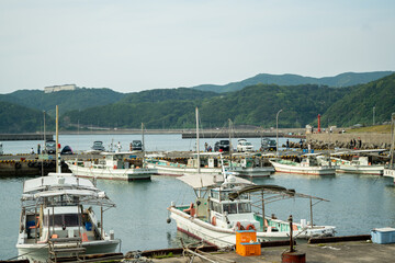 和歌山市加太の風景　街並み 漁港 海