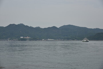 Obraz premium 日本の広島県の大久野島の美しい海