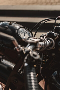 Minsk, Belarus - September 13, 2019: nsu oldtimer bike - retro vintage motorcycle