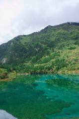 Fototapeta na wymiar Beautiful landscape with lake and mountains
