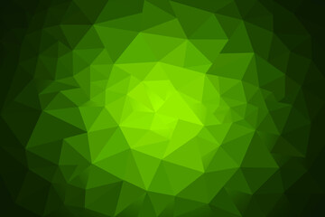GREEN Low poly crystal background with gradient , geometrical background ,Polygon design pattern. Low poly illustration, low polygon background can be used as web graphics.