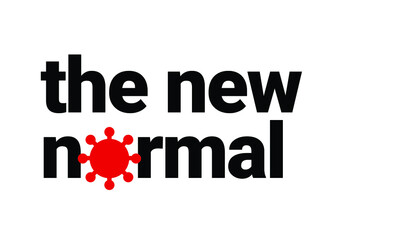 The New Normal Typography with Coronavirus Icon