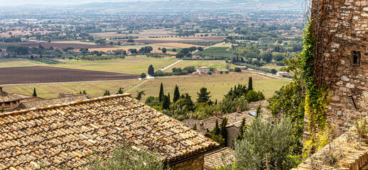 green mountains and countryside