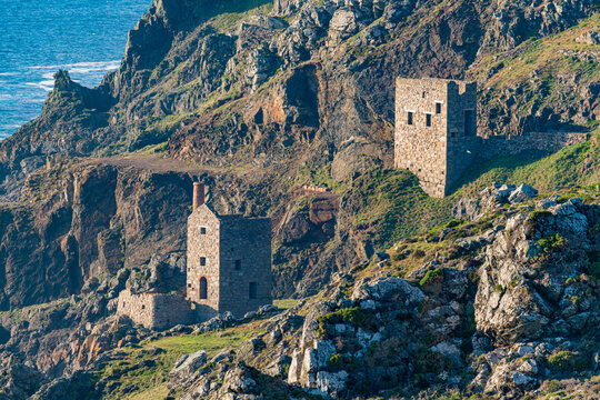 The old Crown Tin Mines at Botallack, Cornwall