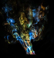 smoke on black