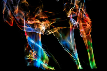 abstract colorful smoke