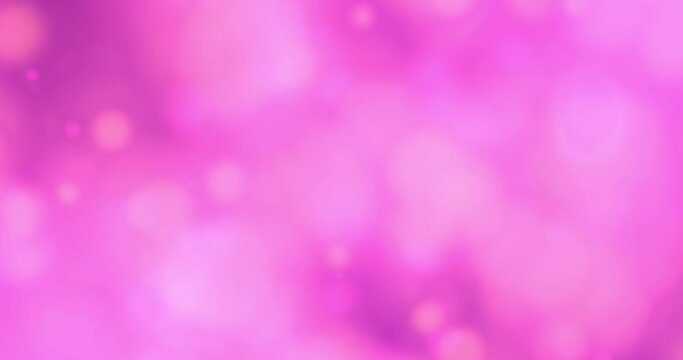Abstract pink background of animated bokeh particles for presentations, social media and relaxation. 15 second loop